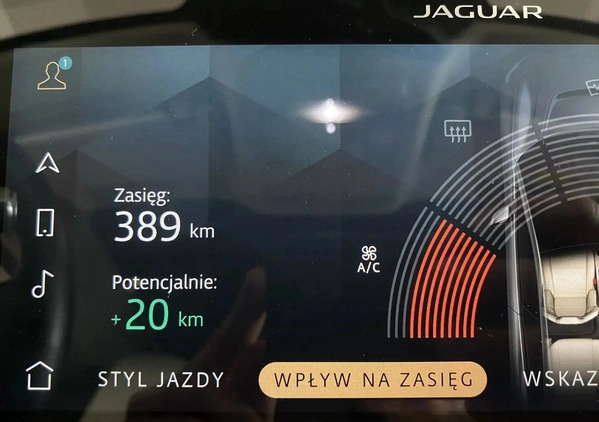 Jaguar I-Pace cena 259900 przebieg: 39856, rok produkcji 2021 z Piechowice małe 436